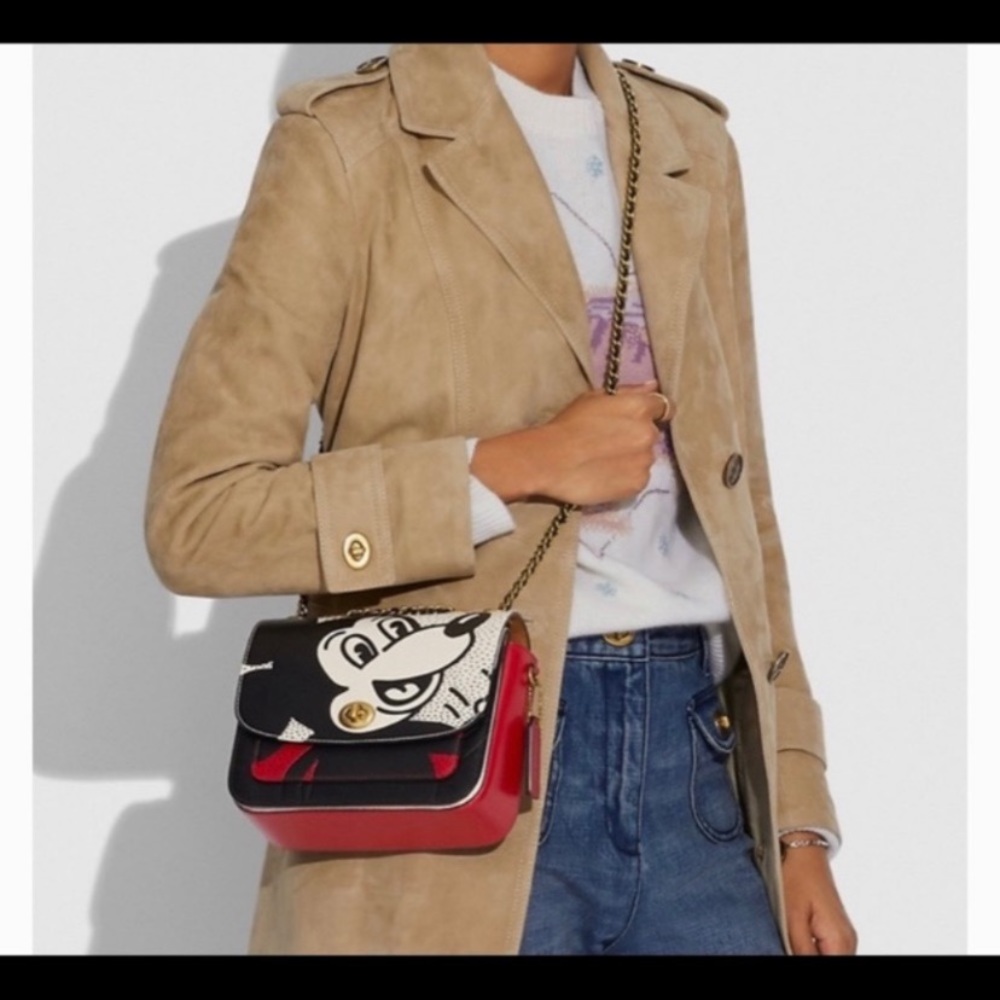NWT COACH X Disney Mickey Mouse Keith Haring Madison Shoulder Bag